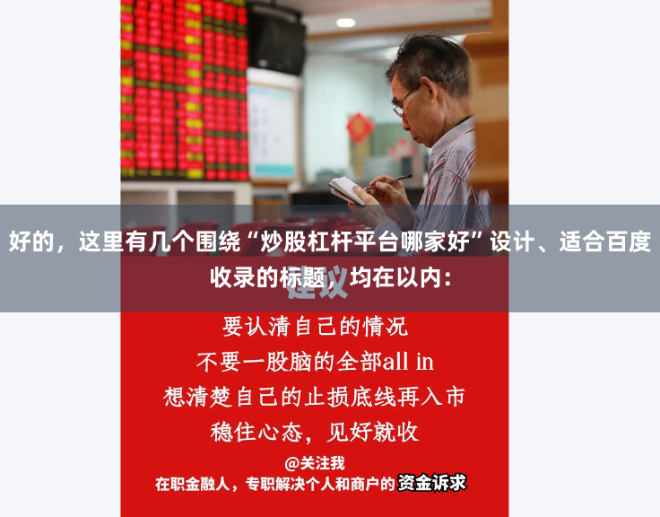 好的，这里有几个围绕“炒股杠杆平台哪家好”设计、适合百度收录的标题，均在以内：